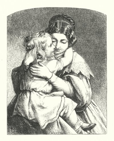 À un enfant embrassant sa mère - James Dawson Watson