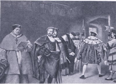 Renvoi du cardinal Wolsey par le roi Henri VIII, de l