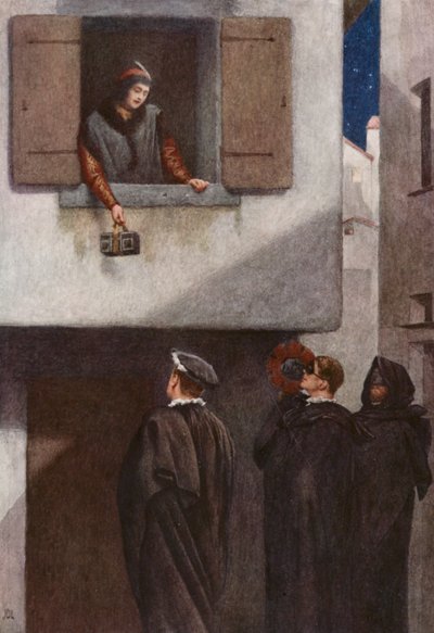 Le Marchand de Venise de Shakespeare : Jessica, Lorenzo, Gratiano et Salarino - James Dromgole Linton