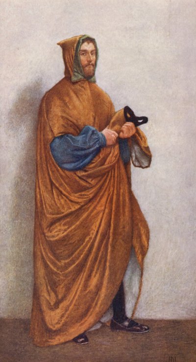 Le Marchand de Venise de Shakespeare : Lorenzo (lithographie en couleur) - James Dromgole Linton