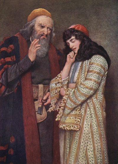Le Marchand de Venise de Shakespeare : Shylock et Jessica - James Dromgole Linton