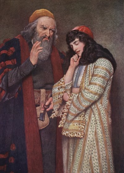 Le Marchand de Venise de Shakespeare : Shylock et Jessica - James Dromgole Linton