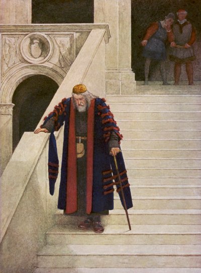 Le Marchand de Venise de Shakespeare : Shylock quittant le Palais Ducal - James Dromgole Linton