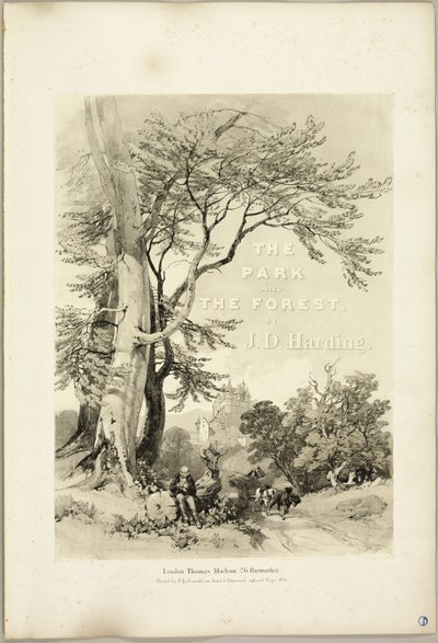 Hêtre et Chêne (Frontispice), de Le Parc et la Forêt - James Duffield Harding