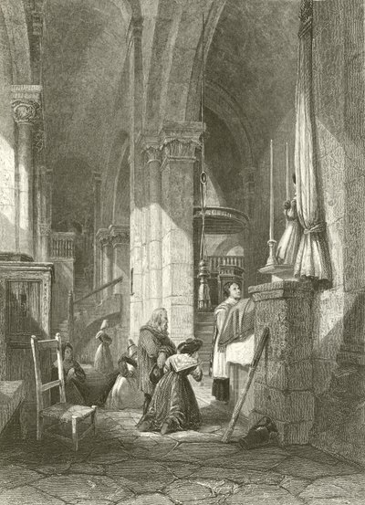 Église de Polignac, Auvergne - James Duffield Harding