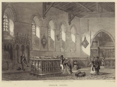 Église de Cobham (gravure) - James Duffield Harding