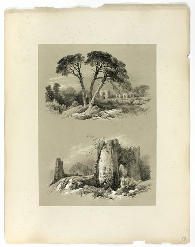 Fréjus et le château de Pennard, des Sélections pittoresques - James Duffield Harding