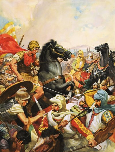 Alexandre le Grand à cheval sur Bucéphale - James Edwin McConnell