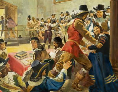 Arrestation du président de la Chambre des communes (gouache sur papier) - James Edwin McConnell