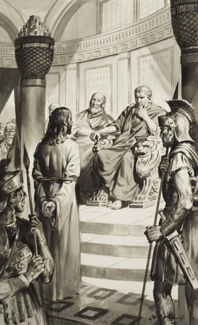 Le Christ devant Ponce Pilate (gouache sur papier) - James Edwin McConnell