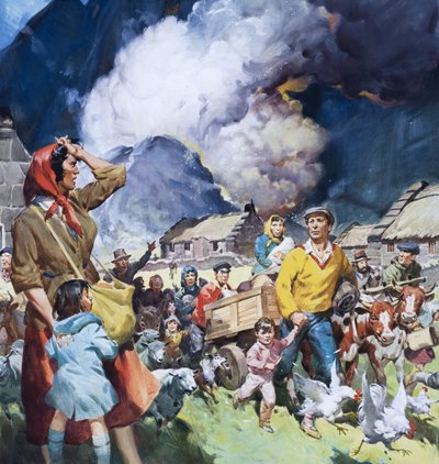 Familles quittant une catastrophe naturelle - James Edwin McConnell