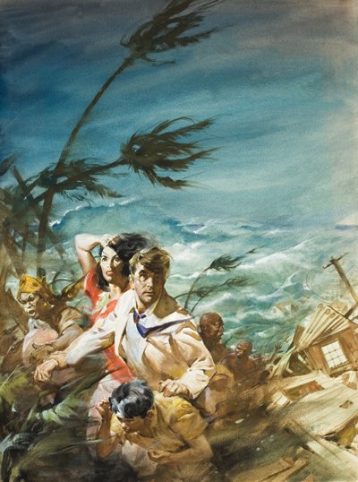 Ouragan (gouache sur papier) - James Edwin McConnell