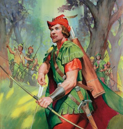 Robin des Bois (gouache sur papier) - James Edwin McConnell