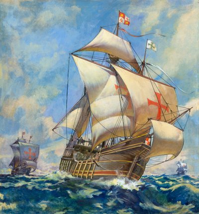 La Santa Maria (gouache sur papier) - James Edwin McConnell