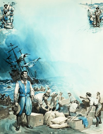 Le navire "Haarlem" échoué à Table Bay - James Edwin McConnell