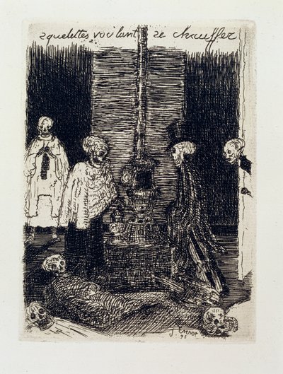 Squelettes essayant de se réchauffer - James Ensor