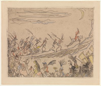 Le cortège infernal, vers 1887 (eau-forte) - James Ensor