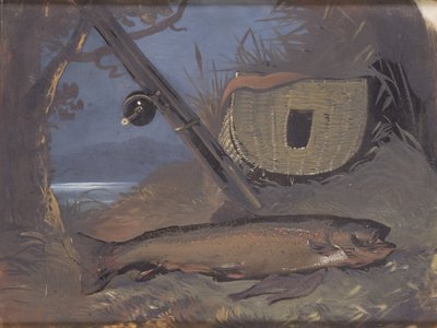 Saumon (Huile sur verre) - James Flewitt Mullock