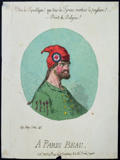 Un beau parisien, publié par Hannah Humphrey en 1794 - James Gillray