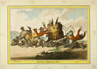 Lancer de chiens de chasse - James Gillray