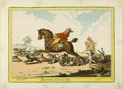 Chiens courants en plein cri - James Gillray