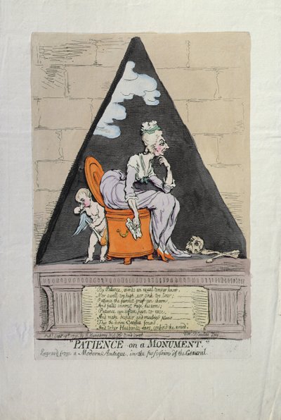 Patience sur un monument, publié par Hannah Humphrey en 1791 - James Gillray