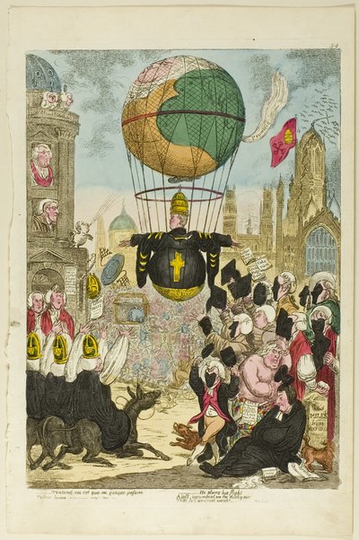 Tentand via est qua me quoque possim tollere humo - James Gillray