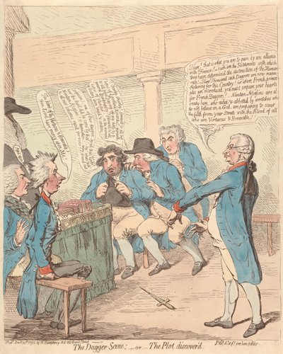 La scène du poignard : - ou - Le complot découvert - James Gillray