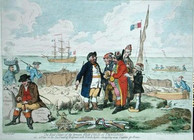 La véritable cause du prix élevé actuel des provisions, publié par Hannah Humphrey en 1795 - James Gillray
