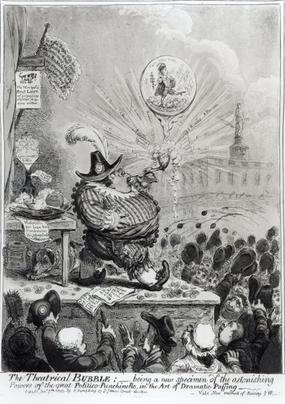 La Bulle théâtrale... publiée par Hannah Humphrey (fl.1778-1822) 1805 - James Gillray