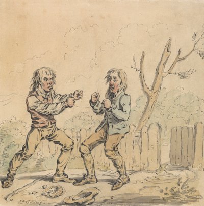 Deux hommes en bagarre - James Gillray