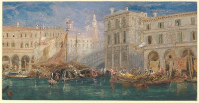 Le marché aux oranges, avec le pont du Rialto en arrière-plan, Venise - James Holland