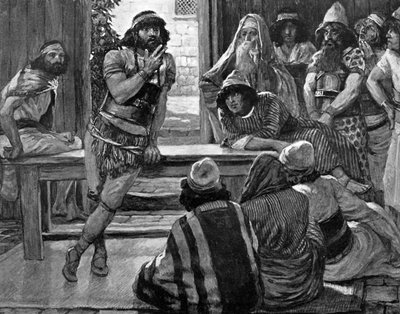Samson propose une énigme par Tissot - Bible - James Jacques Joseph (after) Tissot