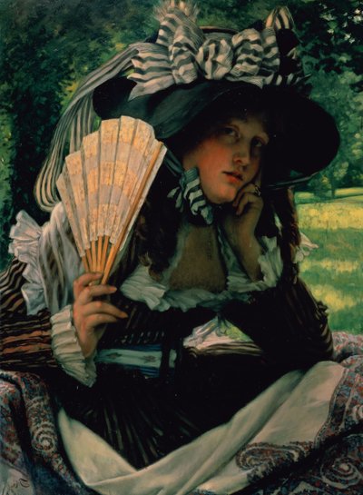Fille avec un éventail, vers 1870-71 - James Jacques Joseph Tissot