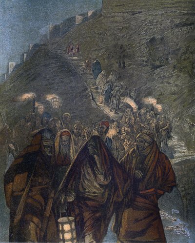 Judas et avec lui une grande multitude - de « La vie de notre Seigneur Jésus-Christ » - 1899 par James Tissot - James Jacques Joseph Tissot
