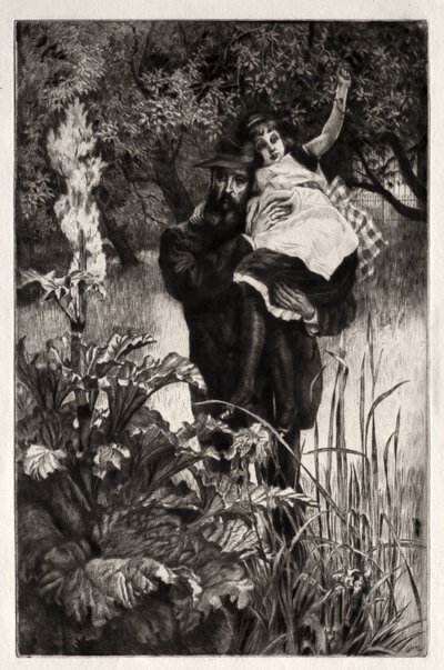 Le veuf (eau-forte et pointe sèche) - James Jacques Joseph Tissot