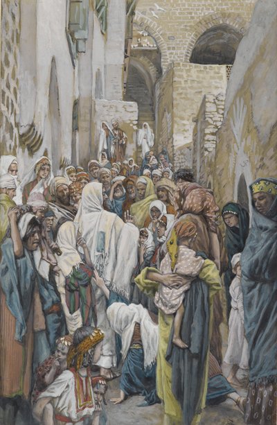 La femme avec une perte de sang, illustration de La vie de notre Seigneur Jésus-Christ - James Jacques Joseph Tissot