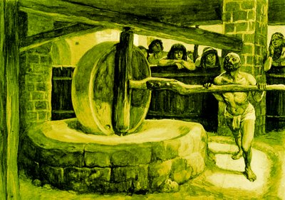 Samson tourne le moulin en prison - James Jacques Joseph after Tissot