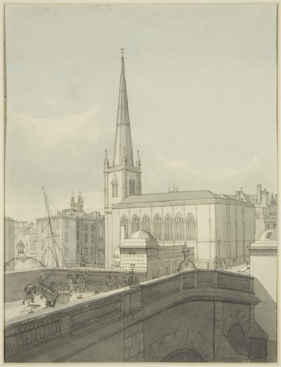 Église St Nicholas et partie du pont de Bristol - James Johnson