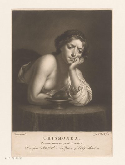Sigismunda avec le cœur de Guiscardo - James McArdell