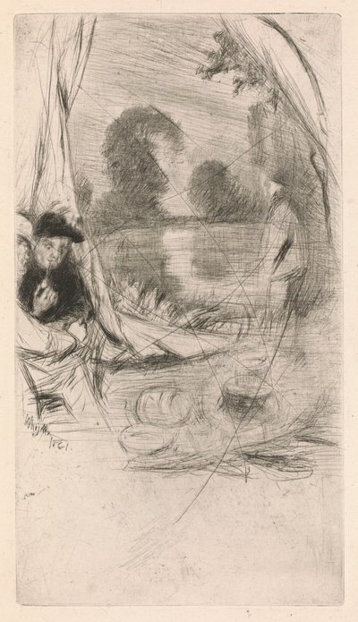 [76] Impressions de plaques annulées par Whistler - le modèle se reposant. - James Abbott McNeill Whistler