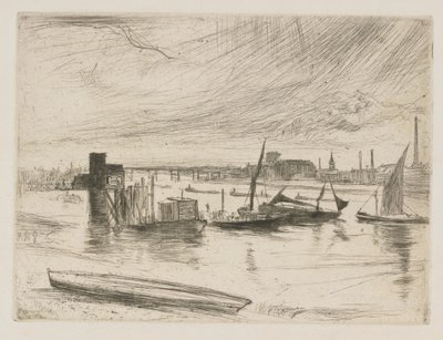 Aube à Battersea (Cadogan Pier) - James Abbott McNeill Whistler