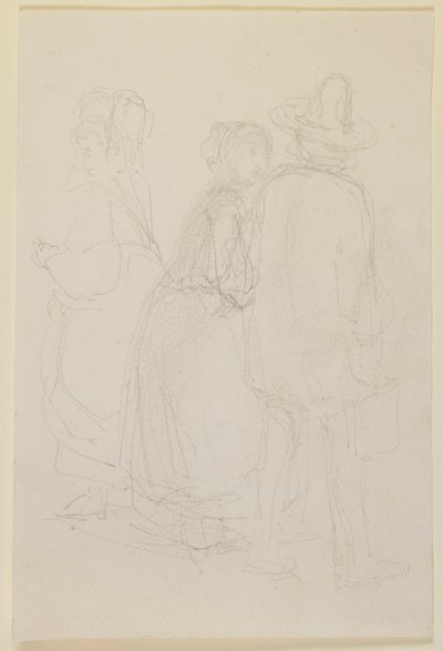 Groupe de trois figures debout - James Abbott McNeill Whistler