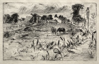 Paysage avec un cheval - James McNeill Whistler