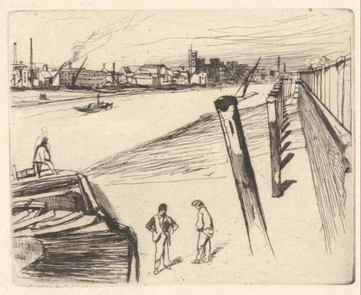 Millbank, de la série de la Tamise (Une série de seize eaux-fortes de scènes sur la Tamise et d