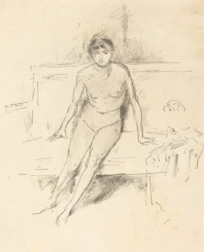 Modèle nu sur un canapé Empire - James Abbott McNeill Whistler