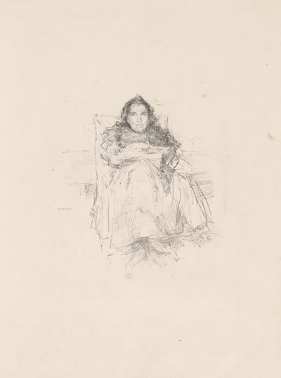 Étude de portrait : Mme Philip, n° 3 (recto) Étude de portrait : Geneviève Mallarmé (verso) - James Abbott McNeill Whistler