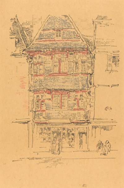 Maison rouge, Paimpol - James Abbott McNeill Whistler