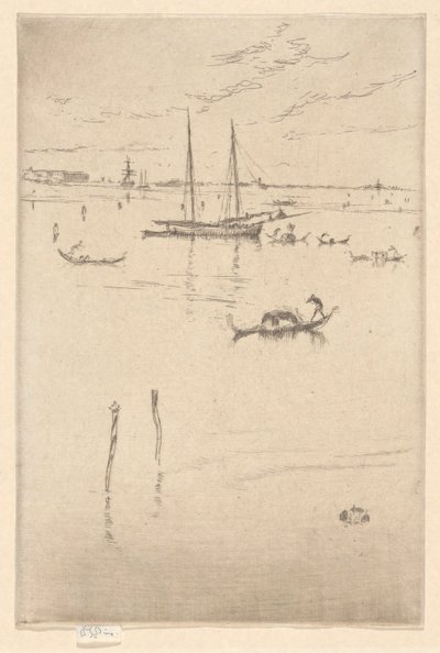 La Petite Lagune, de la Première Série de Venise (Venise, Une Série de Douze Eaux-fortes) - James Abbott McNeill Whistler
