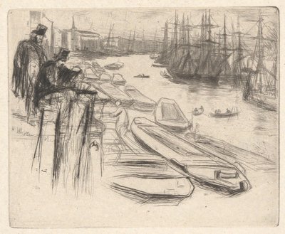 « La petite piscine », tirée de la série « La Tamise » (série de seize gravures représentant des scènes sur la Tamise et d